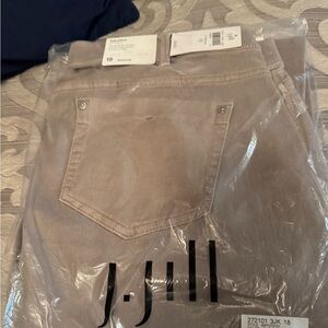 J. Jill Light Mocha Slim Ankle Pants